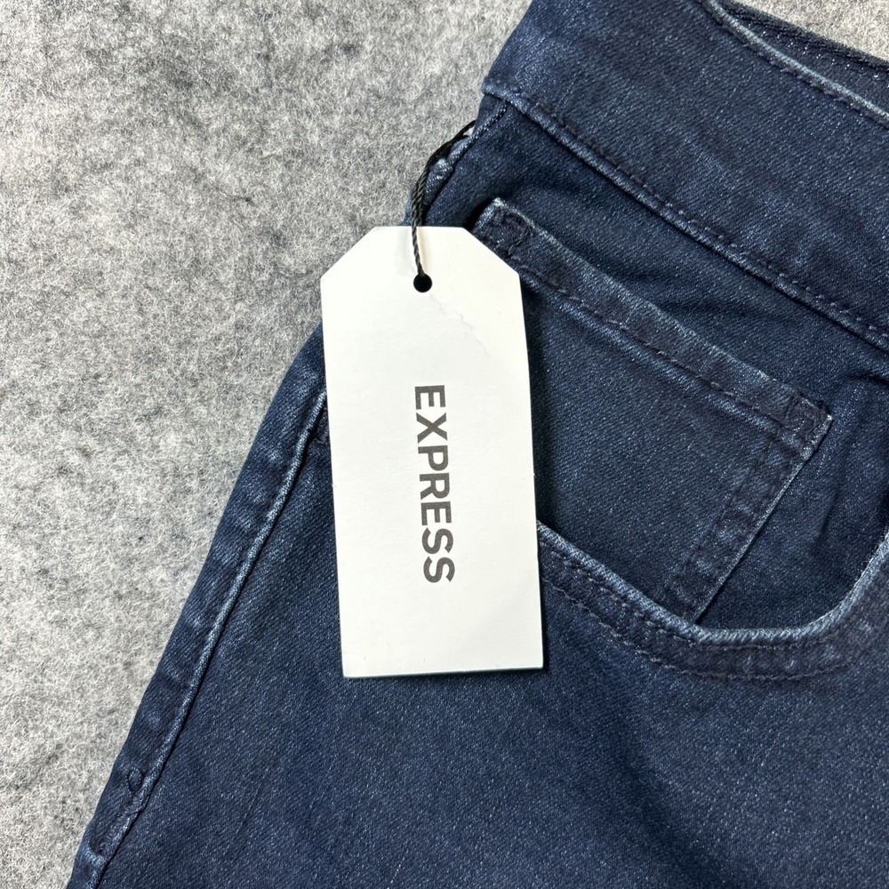 New Express Skinny Jeans Women's Size 14 Denim Dark Wash - Picture 10 of 12